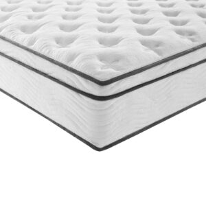 Modway Jenna 14” Innerspring and Memory Foam King Mattress With Individually Encased Coils, White