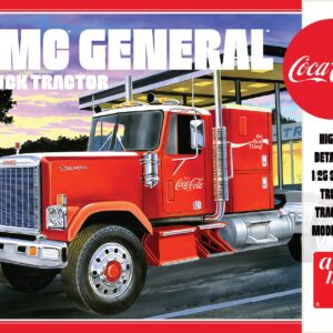 AMT 1976 GMC General Semi Truck Coca Cola Edition 1/25 Scale Model Big Rig Hauler Model Kit, Green (AMT1179)