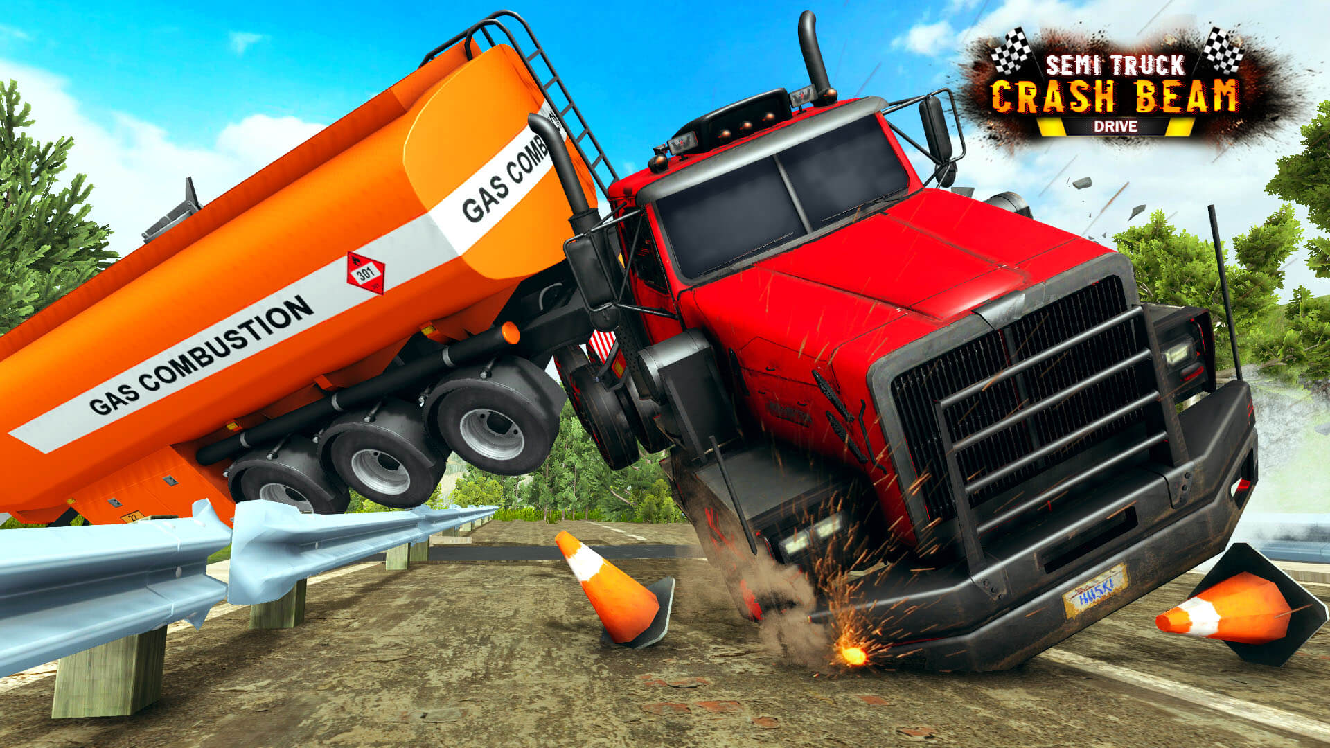 Beam Drive Semi Truck Crash Test Simulator - Truck Games 3D