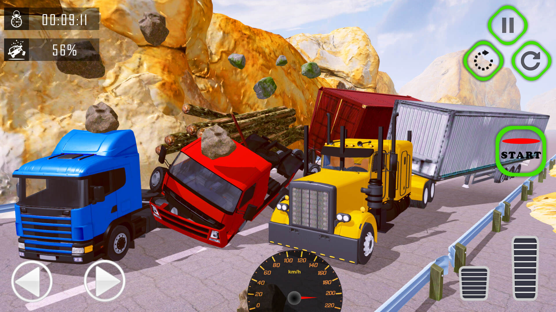 Beam Drive Semi Truck Crash Test Simulator - Truck Games 3D