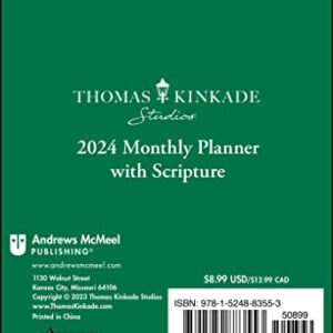 Thomas Kinkade Studios 12-Month 2024 Monthly Pocket Planner Calendar with Scripture