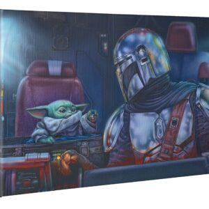 Thomas Kinkade Studios Star Wars™ The Mandalorian™ - Two for the Road - 10" x 14" Wrapped Canvas by Artist Monte Moore