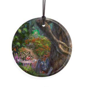 Trend Setters The Wizard of Oz – Witch and Monkey – Thomas Kinkade Studios - 3.5” Starfire Prints Hanging Glass Print Accessory - Ideal for Gifting and Collecting