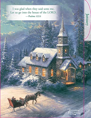 Thomas Kinkade Studios 12-Month 2024 Monthly/Weekly Engagement Calendar with Scr