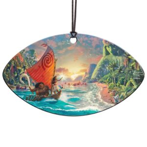 Disney – Moana – Maui Te Fiti – Thomas Kinkade Studios - 4.5” x 2.5” Oval Shaped Hanging Acrylic Print Accessory – Officially Licensed Collectible