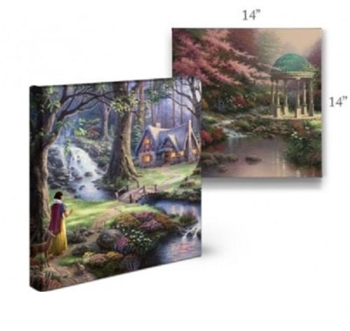 Thomas Kinkade Reflections of Faith 14" x 14" Gallery Wrapped Canvas Art | Frameless Room Wall Art | Certificate of Authenticity Included