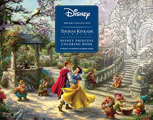 Disney Dreams Collection Thomas Kinkade Studios Disney Princess Coloring Poster Book