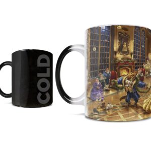 Morphing Mugs Disney – Beauty and the Beast – Thomas Kinkade Studios - One 11 oz Color Changing Ceramic Mug – Image Revealed When HOT Liquid Is Added!