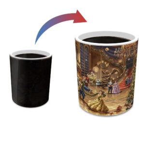 Morphing Mugs Disney – Beauty and the Beast – Thomas Kinkade Studios - One 11 oz Color Changing Ceramic Mug – Image Revealed When HOT Liquid Is Added!