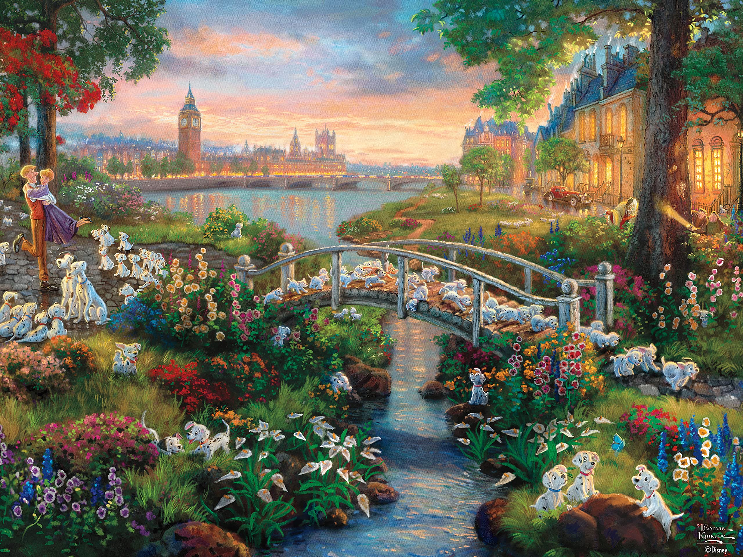 Ceaco - Thomas Kinkade - Disney Dreams Collection - 101 Dalmatians - 750 Piece Jigsaw Puzzle