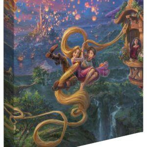 Thomas Kinkade Studios Disney Tangled (Tangled Up In Love, 14" x 14")