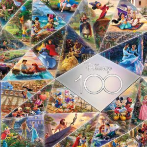 Ceaco - Disney's 100th Anniversary - Thomas Kinkade - 100th Anniversary Collage - 2000 Piece Jigsaw Puzzle, 38 x 26