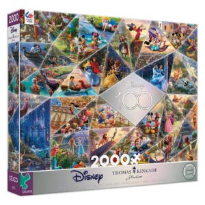 Ceaco - Disney's 100th Anniversary - Thomas Kinkade - 100th Anniversary Collage - 2000 Piece Jigsaw Puzzle, 38 x 26