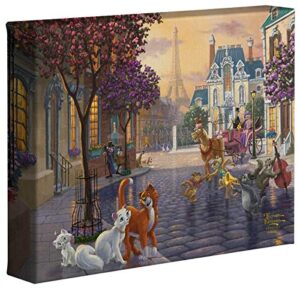 thomas kinkade studios disney the aristocats 8" x 10" gallery wrapped canvas