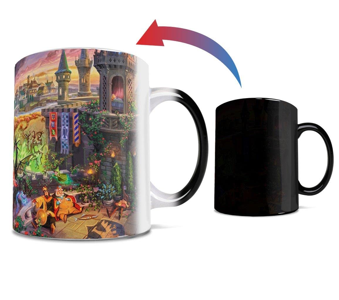 Morphing Mugs Disney – Sleeping Beauty – Maleficent’s Curse - Thomas Kinkade Studios - One 11 oz Color Changing Ceramic Mug – Image Revealed When HOT Liquid Is Added!