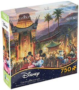 ceaco - thomas kinkade - disney dreams collection - mickey and minnie hollywood - 750 piece jigsaw puzzle