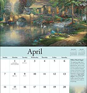 Thomas Kinkade Special Collector's Edition 2024 Deluxe Wall Calendar with Print: Lakeside Splendor