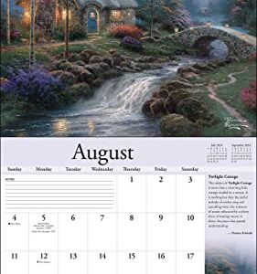 Thomas Kinkade Special Collector's Edition 2024 Deluxe Wall Calendar with Print: Lakeside Splendor