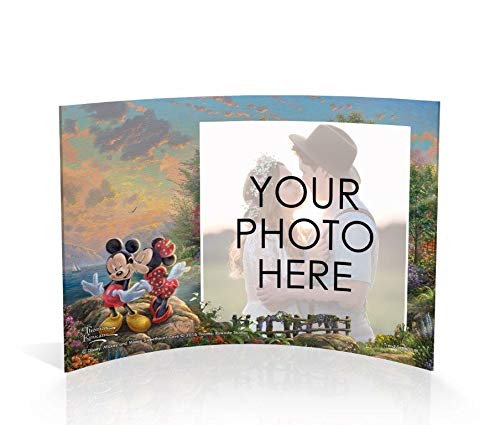 Disney Mickey Mouse and Minnie Mouse Photo Upload Personalized Curved Acrylic Print by Thomas Kinkade Studios Sweetheart Cove