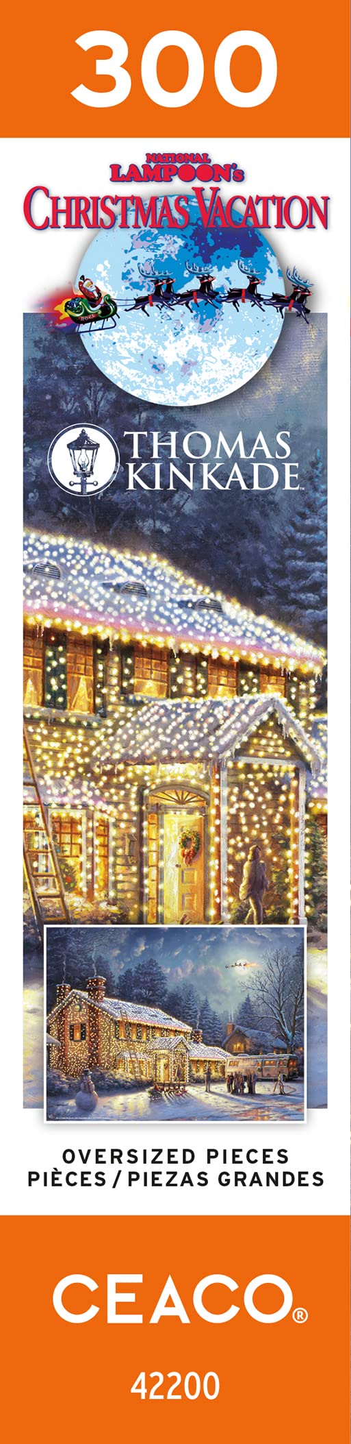 Ceaco - Thomas Kinkade - Holiday Movies - National Lampoons Xmas Vacation - 300 Piece Jigsaw Puzzle