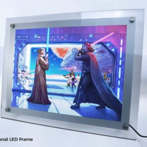 Star Wars – Obi Wan & Darth Vader – Obi Wan's Final Battle – Thomas Kinkade Studios – 14” x 10” Durable LightPix Everlasting Photo – Resistant to Tearing, Bending, Water and Fading – Officially Licensed Collectible – Frame Sold Separately