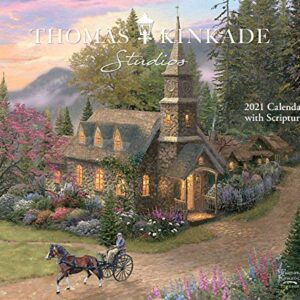 Thomas Kinkade Studios 2021 Deluxe Wall Calendar with Scripture