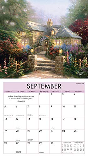 Thomas Kinkade Studios 2021 Deluxe Wall Calendar with Scripture