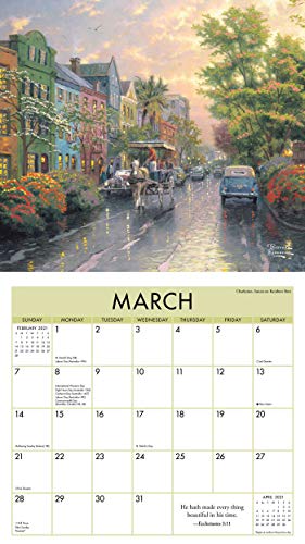 Thomas Kinkade Studios 2021 Deluxe Wall Calendar with Scripture