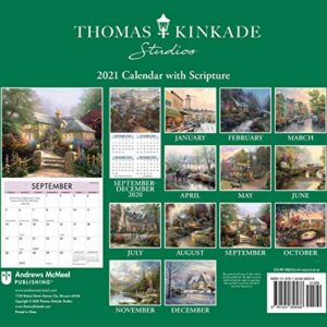 Thomas Kinkade Studios 2021 Deluxe Wall Calendar with Scripture