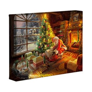 thomas kinkade studios lionel santa's special delivery 8 x 10 gallery wrapped canvas