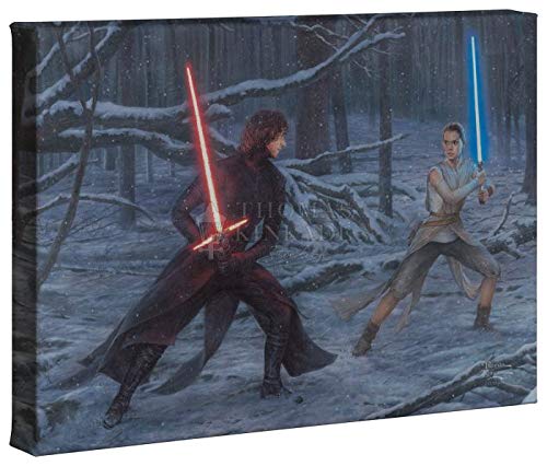 Thomas Kinkade Studios Star Wars Art The Duel: Rey vs. Ren 10 x 14 Gallery Wrap Canvas