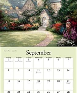 Thomas Kinkade Gardens of Grace with Scripture 2024 Wall Calendar