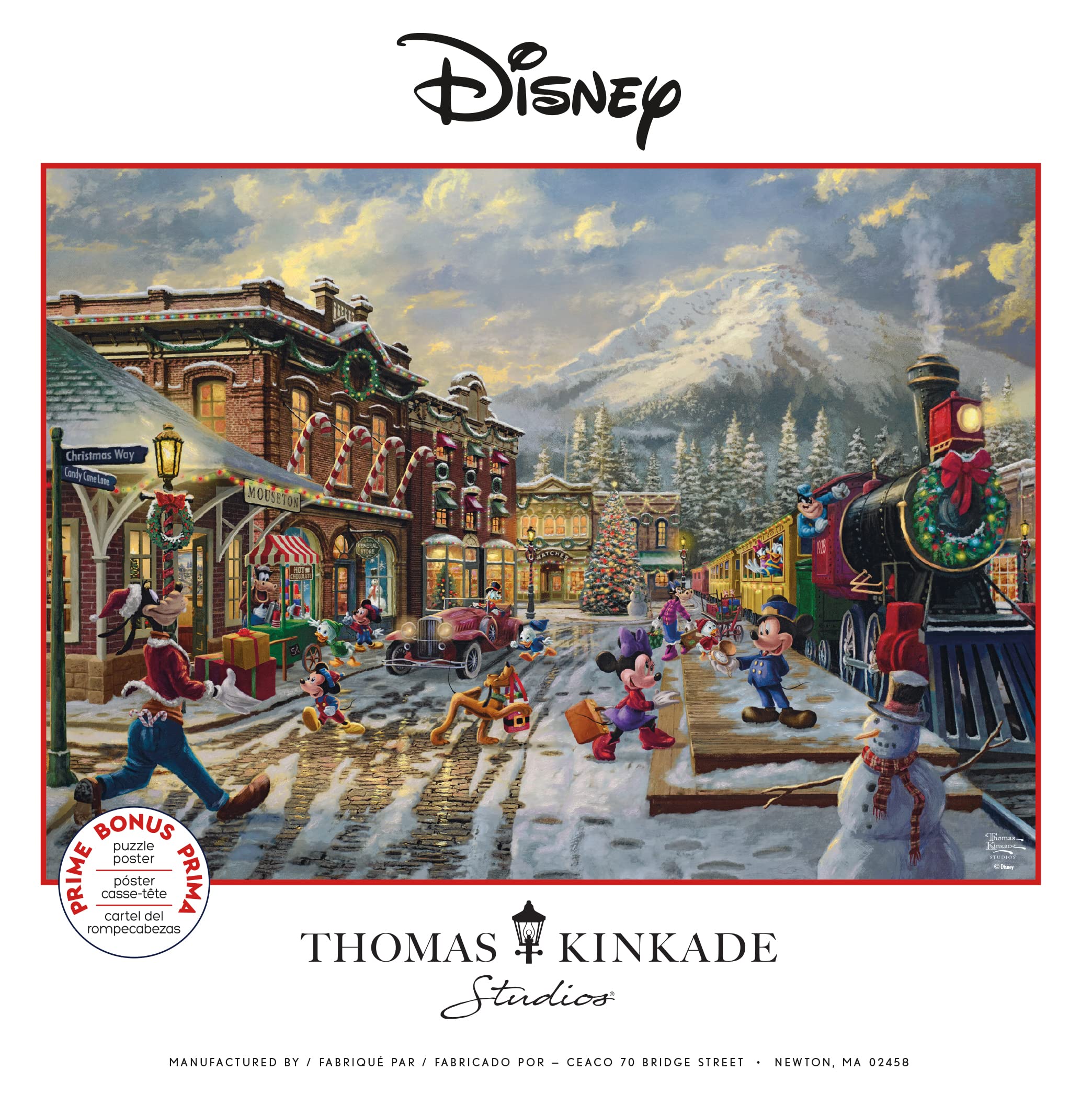 Ceaco - Thomas Kinkade - Disney - Holiday - Candy Cane Express - 1000 Piece Jigsaw Puzzle