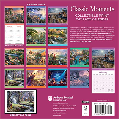 Disney Dreams Collection by Thomas Kinkade Studios: 2023 Collectible Print with: Classic Moments