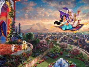 ceaco thomas kinkade the disney collection aladdin jigsaw puzzle, 750 pieces