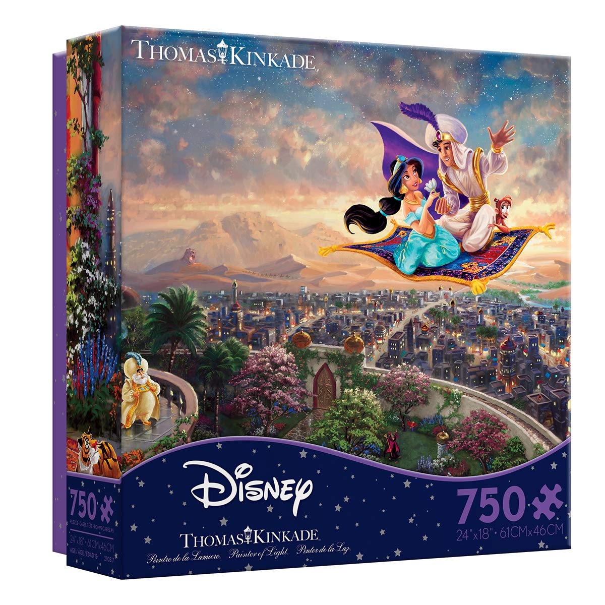 Ceaco Thomas Kinkade The Disney Collection Aladdin Jigsaw Puzzle, 750 Pieces