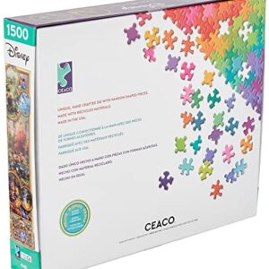 Ceaco - Thomas Kinkade - Disney Dreams Collection - Mickey's 90th Birthday Collage - 1500 Piece Jigsaw Puzzle,Golden Color, 3401-29, 32 x 24