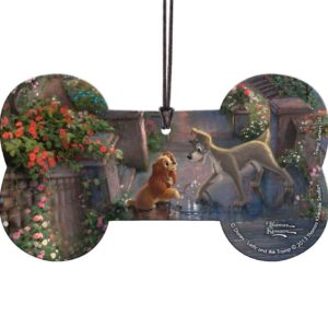 Disney - Lady and The Tramp - Heart – Bone Shaped Hanging Acrylic Accessory – Perfect for Gifting and Collecting - Officially Licensed Movie Collectible