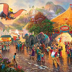 Ceaco - 4 in 1 Multipack - Thomas Kinkade - Disney Dreams Collection - Tangled, Mickey and Minnie Mouse, Dumbo, & The Little Mermaid - (4) 500 Piece Jigsaw Puzzles , Blue