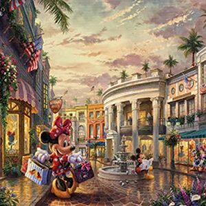 Ceaco - 4 in 1 Multipack - Thomas Kinkade - Disney Dreams Collection - Tangled, Mickey and Minnie Mouse, Dumbo, & The Little Mermaid - (4) 500 Piece Jigsaw Puzzles , Blue