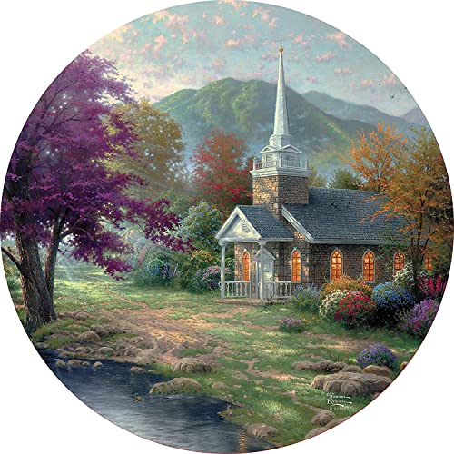 Ceaco - 8 in 1 Multipack - Thomas Kinkade - (2) Round 300 Piece, (4) 550 Piece, (1) 750 Piece (1) 1000 Piece Jigsaw Puzzles , White