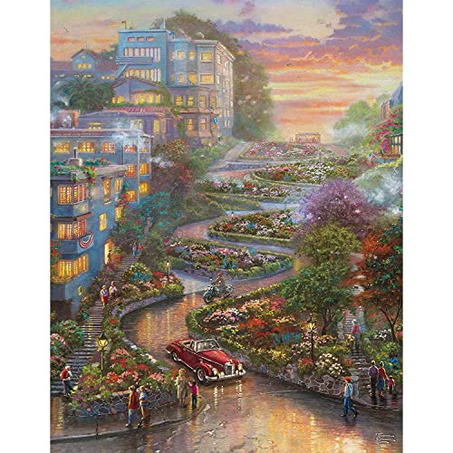 Ceaco - 8 in 1 Multipack - Thomas Kinkade - (2) Round 300 Piece, (4) 550 Piece, (1) 750 Piece (1) 1000 Piece Jigsaw Puzzles , White