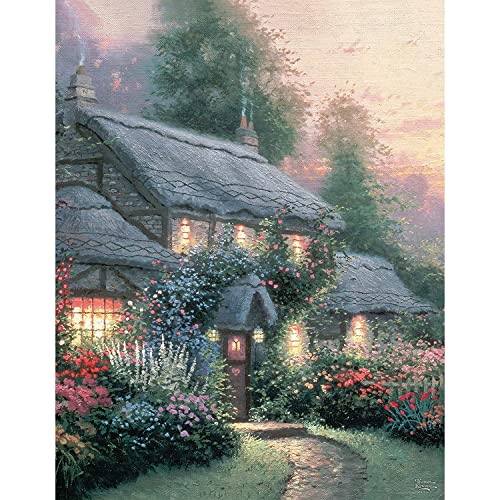 Ceaco - 8 in 1 Multipack - Thomas Kinkade - (2) Round 300 Piece, (4) 550 Piece, (1) 750 Piece (1) 1000 Piece Jigsaw Puzzles , White