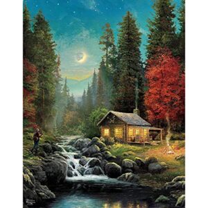 Ceaco - 8 in 1 Multipack - Thomas Kinkade - (2) Round 300 Piece, (4) 550 Piece, (1) 750 Piece (1) 1000 Piece Jigsaw Puzzles , White