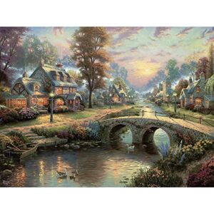 Ceaco - 8 in 1 Multipack - Thomas Kinkade - (2) Round 300 Piece, (4) 550 Piece, (1) 750 Piece (1) 1000 Piece Jigsaw Puzzles , White