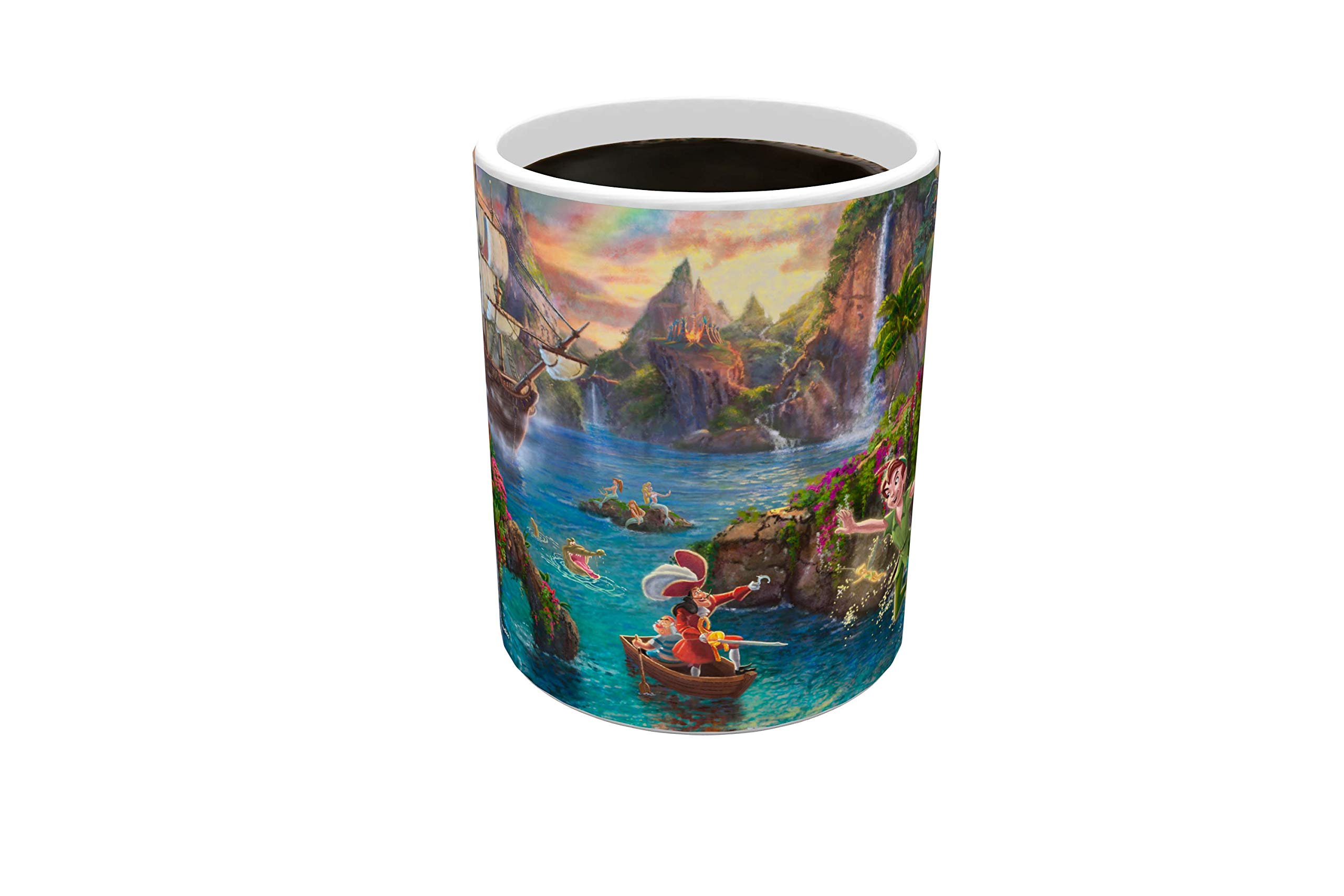 Morphing Mugs Disney - Peter Pan - Neverland - One 11 oz Color Changing Heat Sensitive Ceramic Mug – Image Revealed When HOT Liquid Is Added!