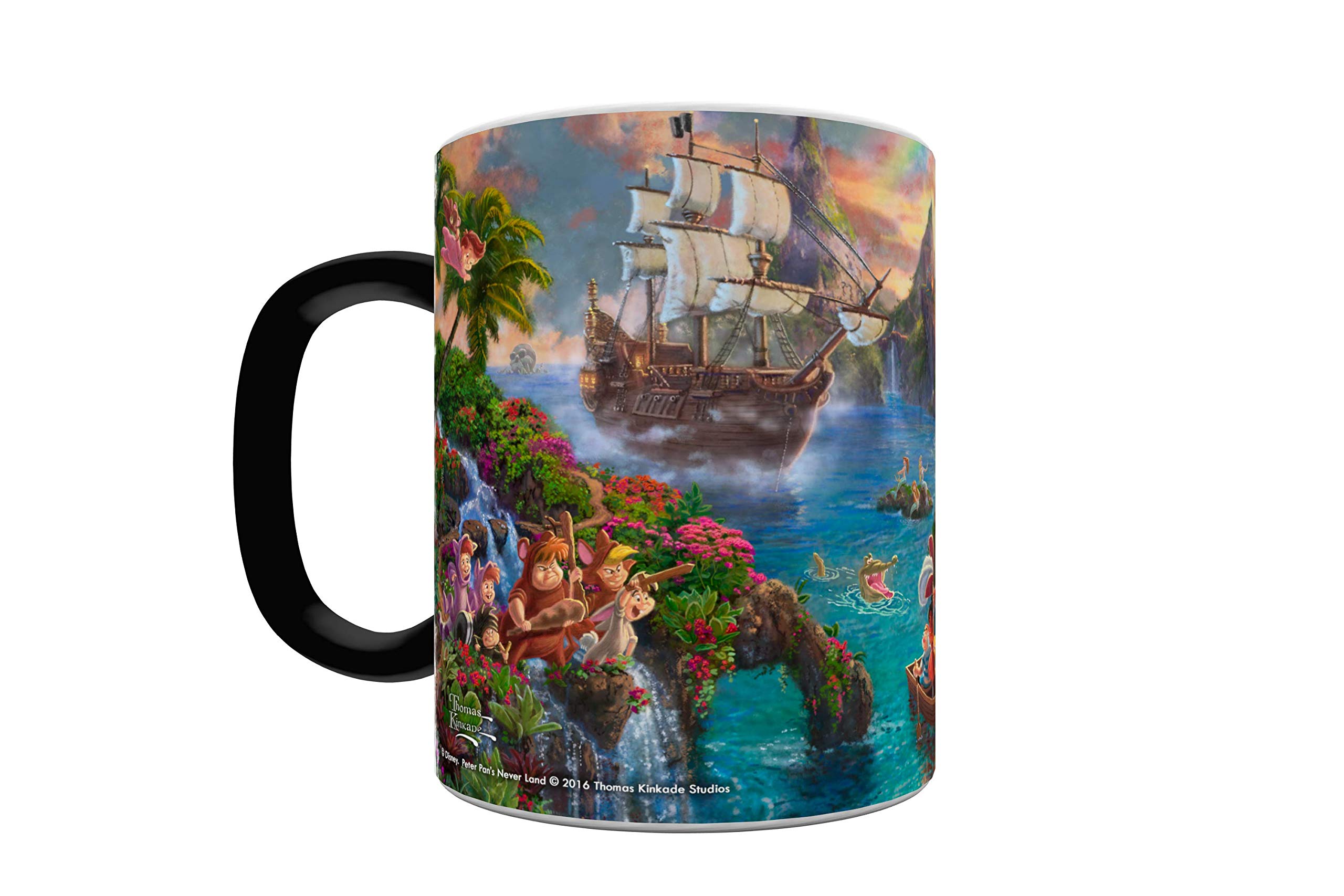 Morphing Mugs Disney - Peter Pan - Neverland - One 11 oz Color Changing Heat Sensitive Ceramic Mug – Image Revealed When HOT Liquid Is Added!