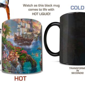 Morphing Mugs Disney - Peter Pan - Neverland - One 11 oz Color Changing Heat Sensitive Ceramic Mug – Image Revealed When HOT Liquid Is Added!