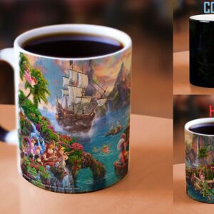 Morphing Mugs Disney - Peter Pan - Neverland - One 11 oz Color Changing Heat Sensitive Ceramic Mug – Image Revealed When HOT Liquid Is Added!