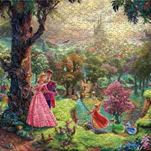 Ceaco - 4 in 1 Multipack - Thomas Kinkade - Disney Dreams Collection - Sleeping Beauty, Mickey & Minnie Mouse, Snow White & Seven Dwarfs, and Cinderella - (4) 500 Pieces Jigsaw Puzzles